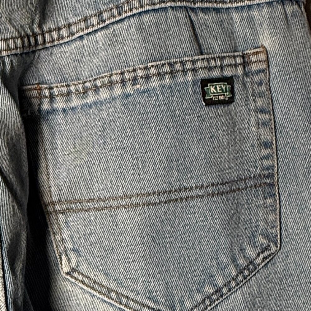 Key Men's Jeans Straight Leg Distressed 38x32 Vintage - Picture 4 of 6